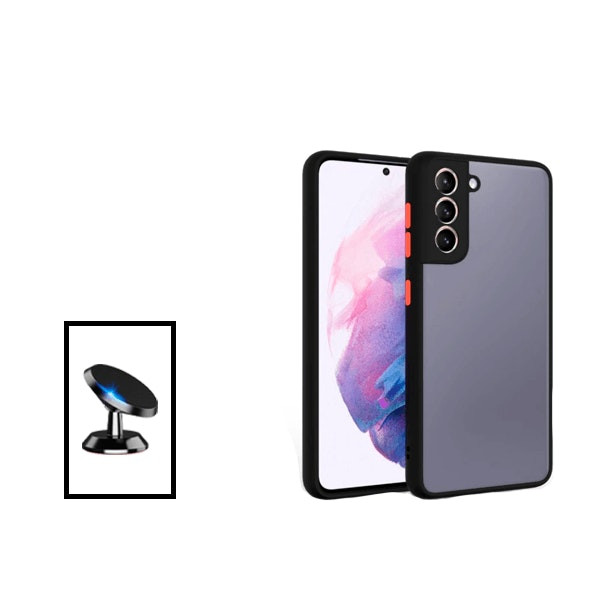 Funda translúcida antichoque y soporte magnético para Samsung Galaxy S22 5G