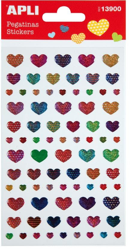 Heart-shaped Glitter Stickers