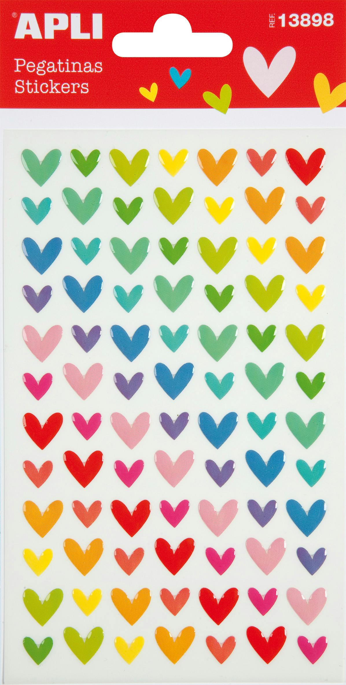 Pegatinas Corazón de Colores Apli