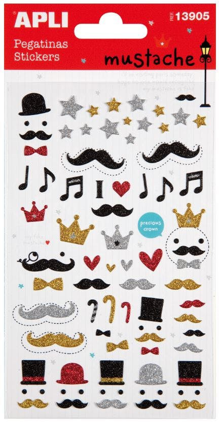 Adhesivos forma bigote Apli