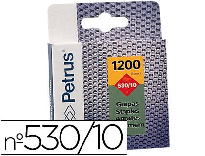 Grapas para grapadora 530/10 caja 1200 unidades