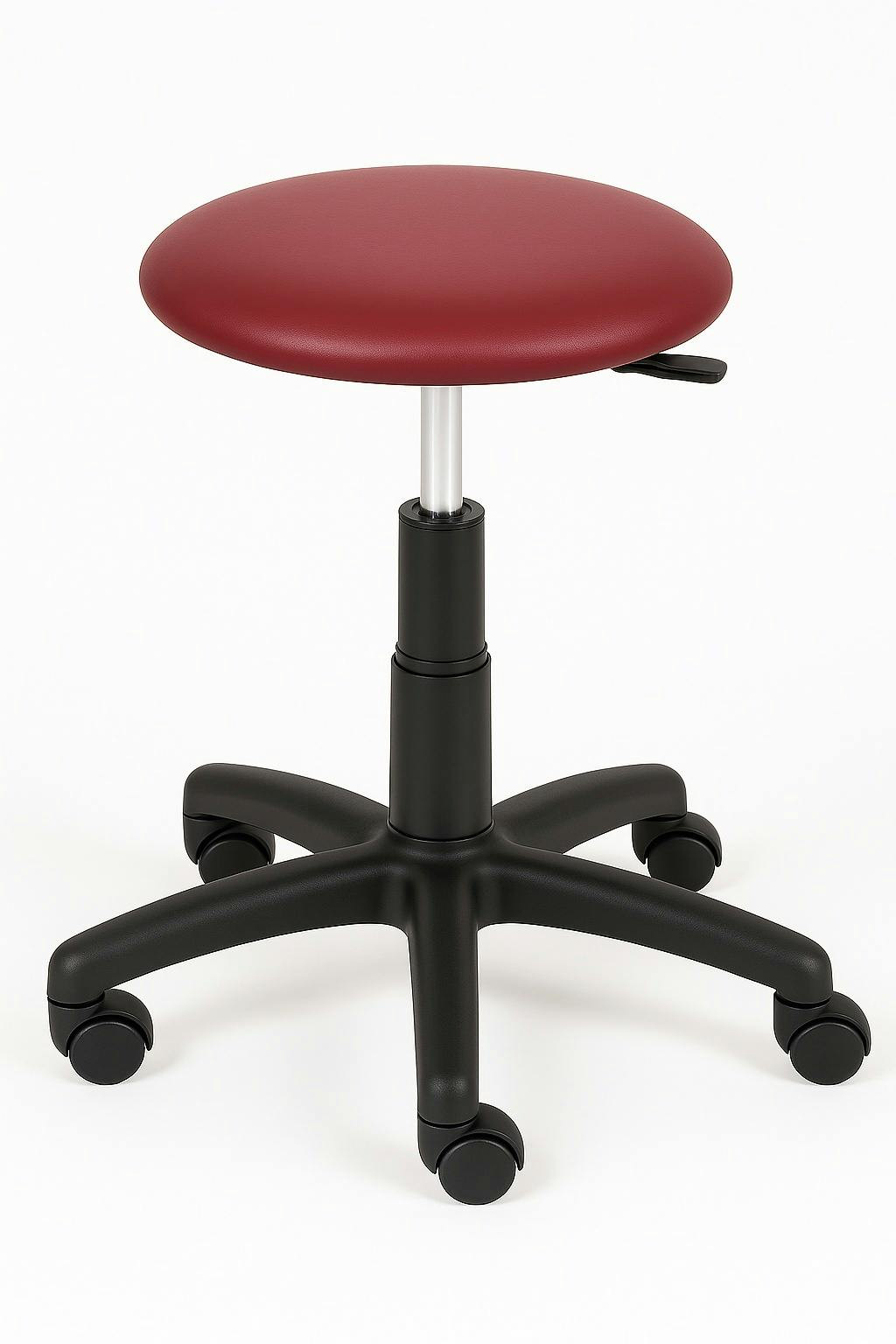 Taburete de trabajo con ruedas y asiento ajustable