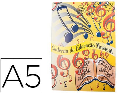 Cuaderno de música DIN A5 grapa 28 hojas 60 g/m²