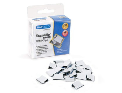 Clips Supaclips 40 hojas, caja 100, blanco