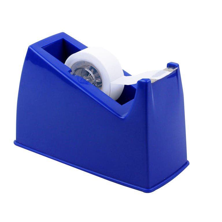 Plastic Tape Dispenser Medium Blue