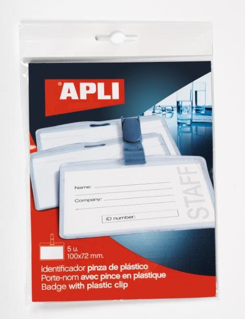 Portacrachas con clip de resorte 100 x 72 mm 5 unidades
