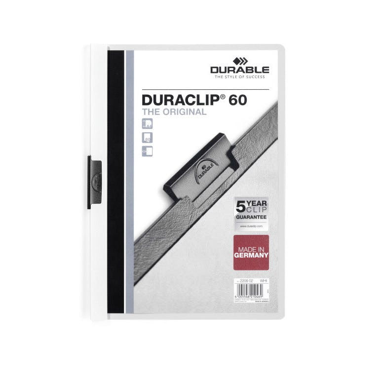 Folder with clip 60 sheets white