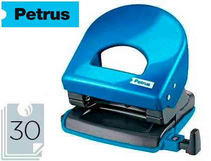 Perforadora 62 Wow azul metalizado capacidad 30 hojas