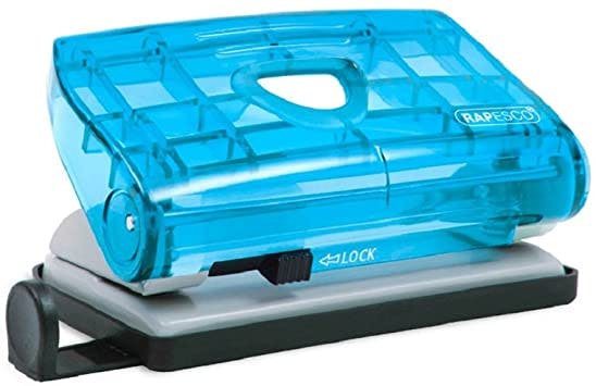 Paper Punch 810P translucent blue with ruler