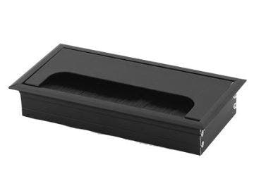 Cable grommet black 160 x 80 mm