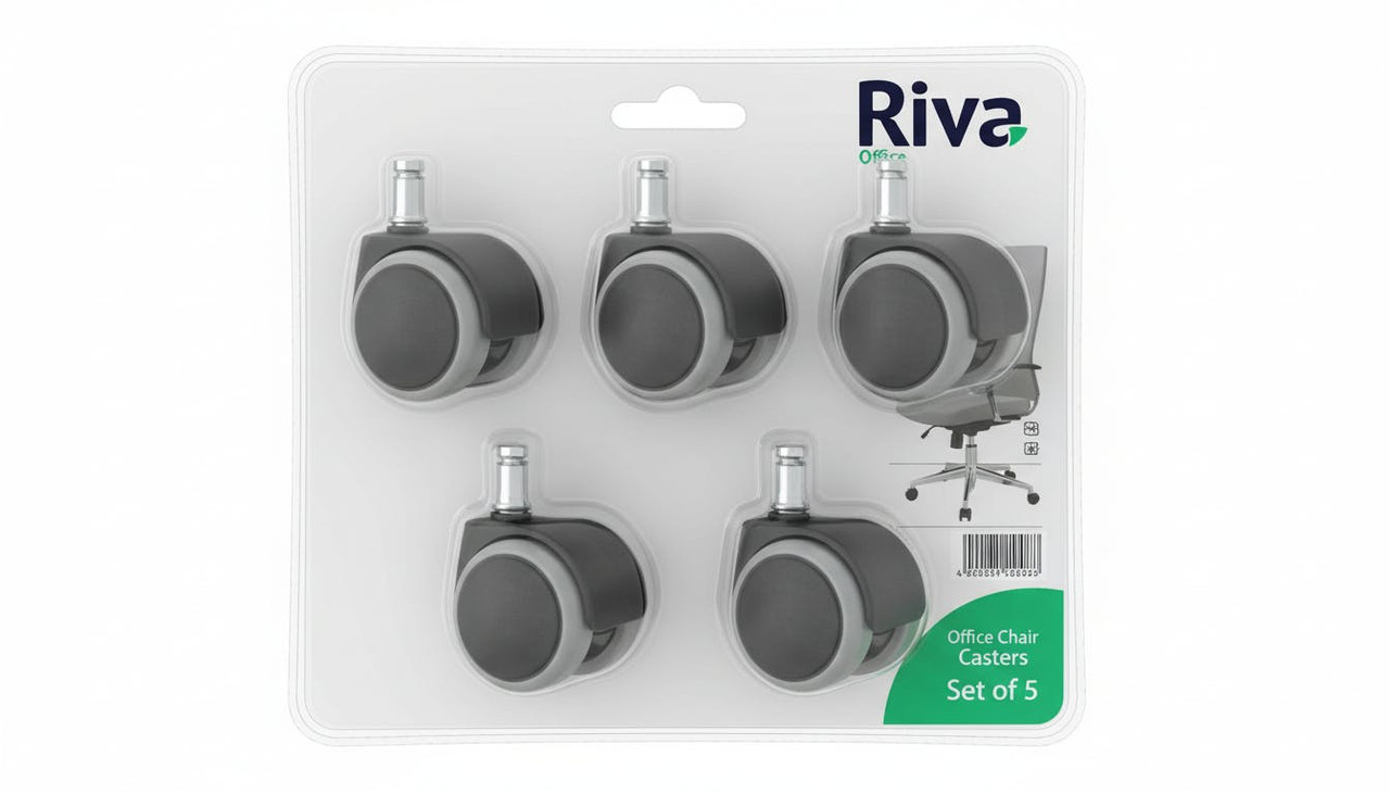Ruedas de PVC para silla 50 mm pack de 5