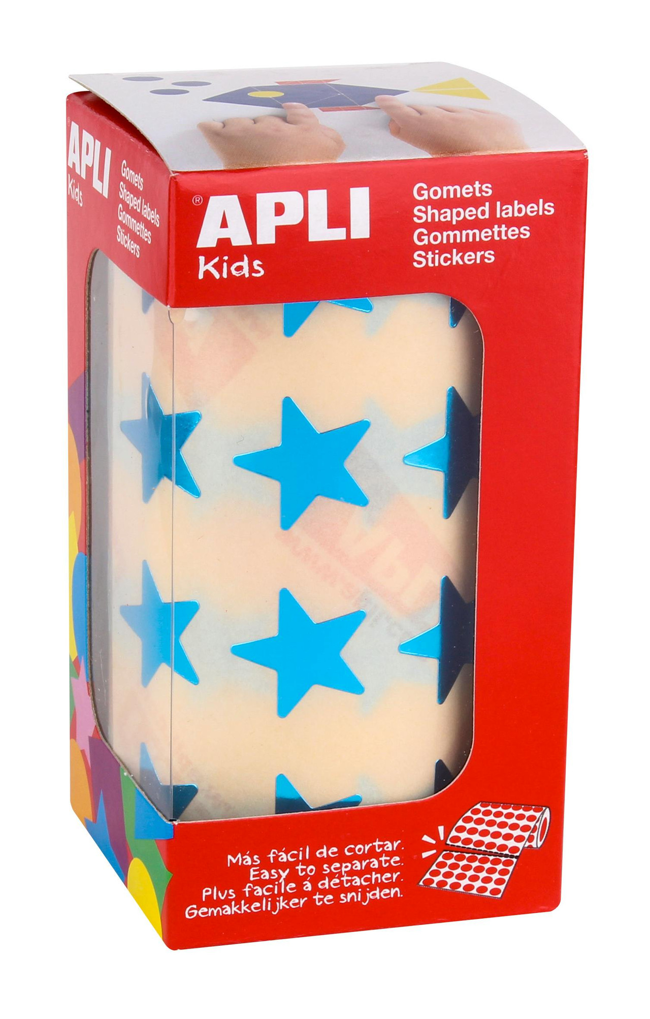 Rollo de Adhesivos Estrella Metalizada Azul 19,5 mm
