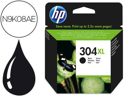 Cartucho de tinta 304XL negro compatible con DeskJet 3000/3720/3730 - 300 páginas