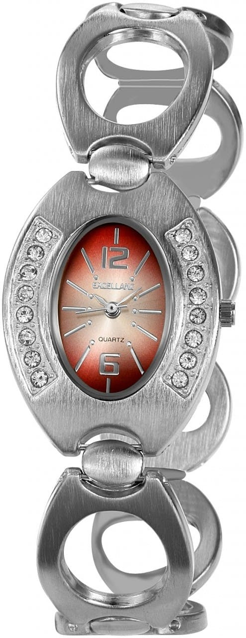 Reloj para mujer con pulsera metálica y detalles de cristal