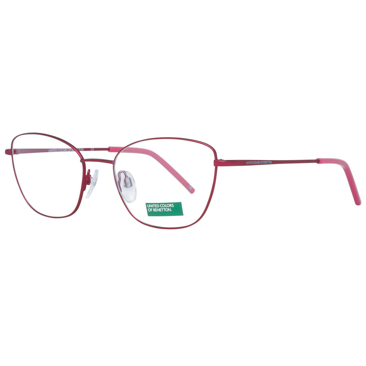 Round metal full-rim pink optical frame