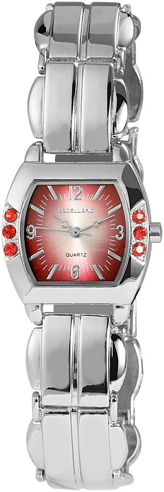 Women's metal bracelet watch with crystal details