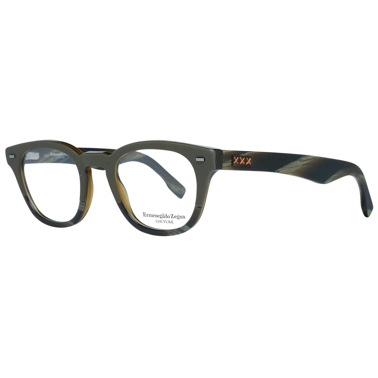 Montura óptica redonda plástico verde oliva ZC5011