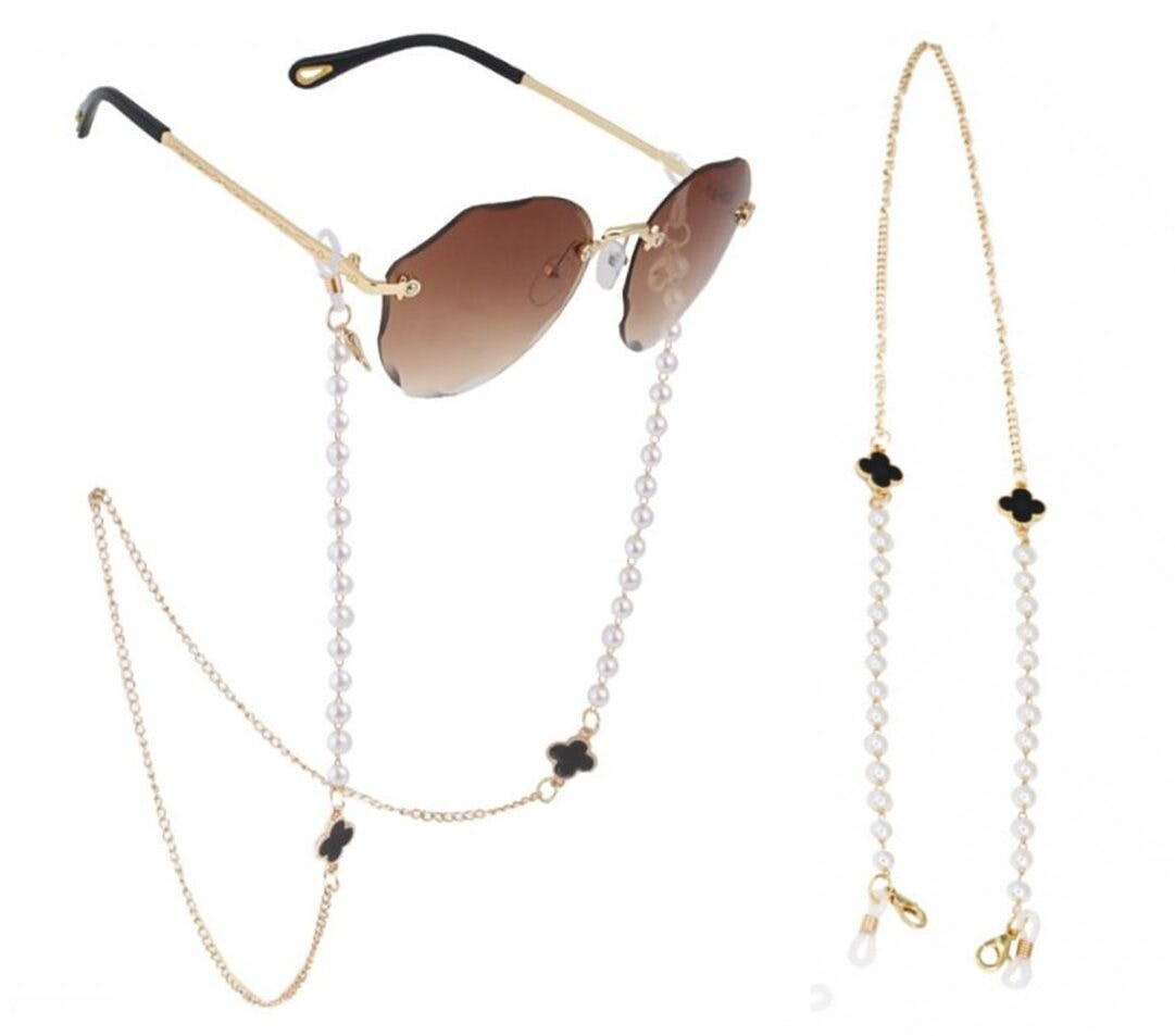 Glasses chain LDK04 in metal with elastics