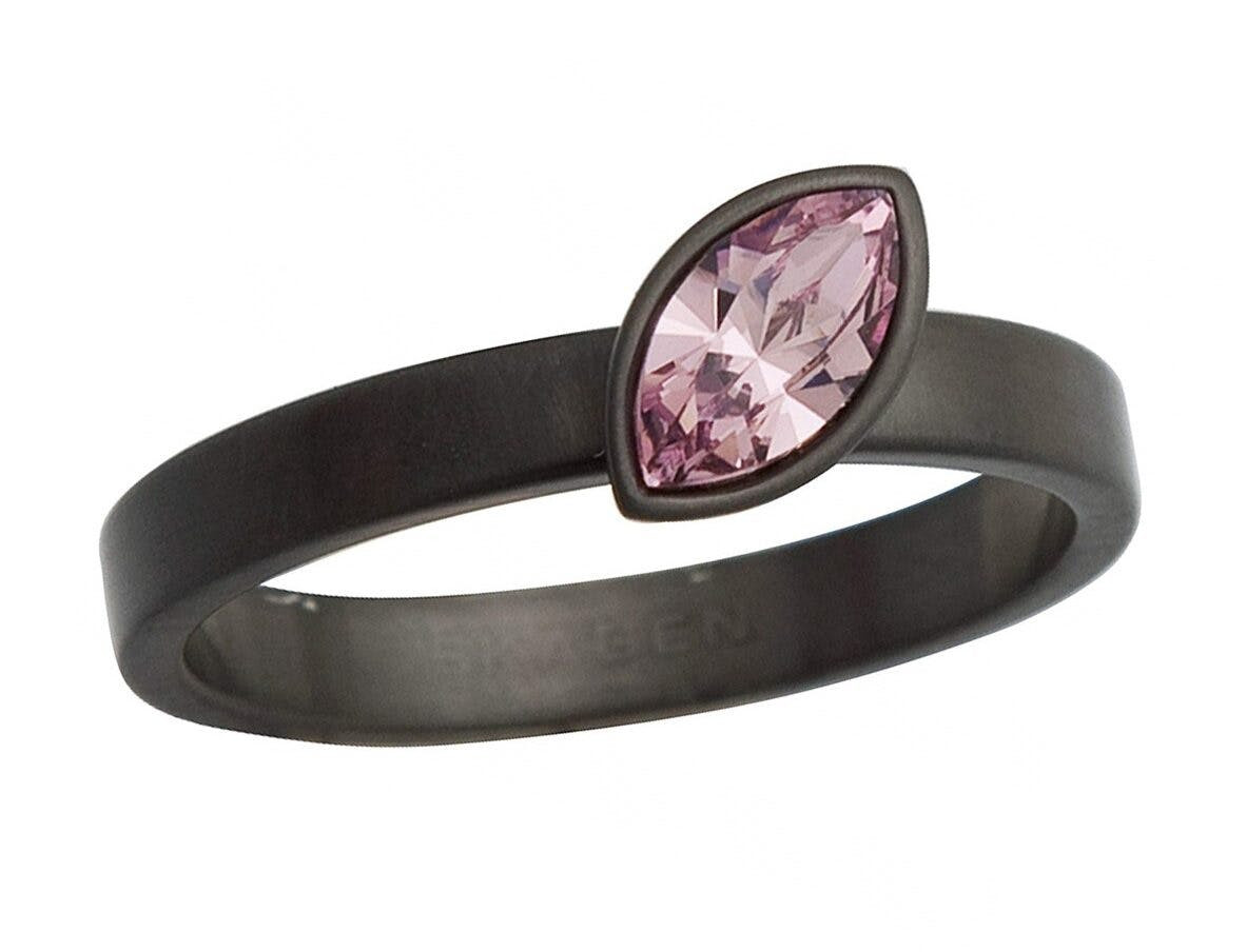 Anillo con cristal Swarovski en acero inoxidable