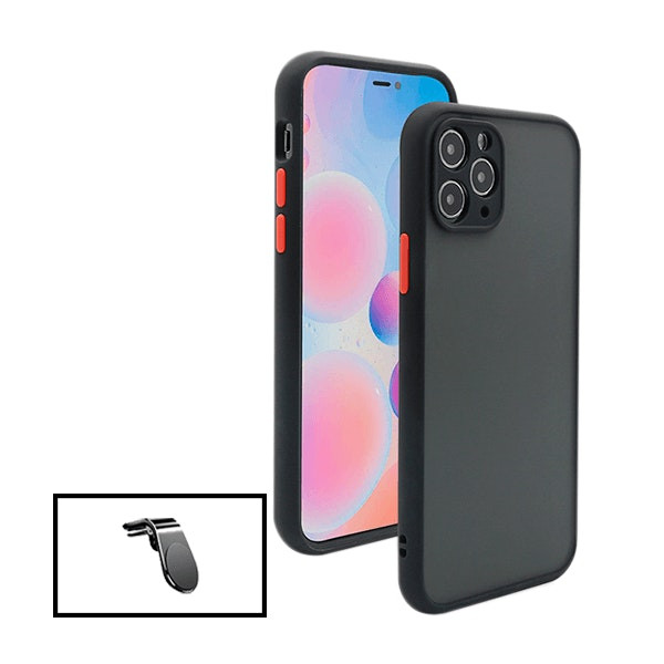 Funda Translúcida Antichoque para iPhone 13 Pro con Soporte Magnético para Coche
