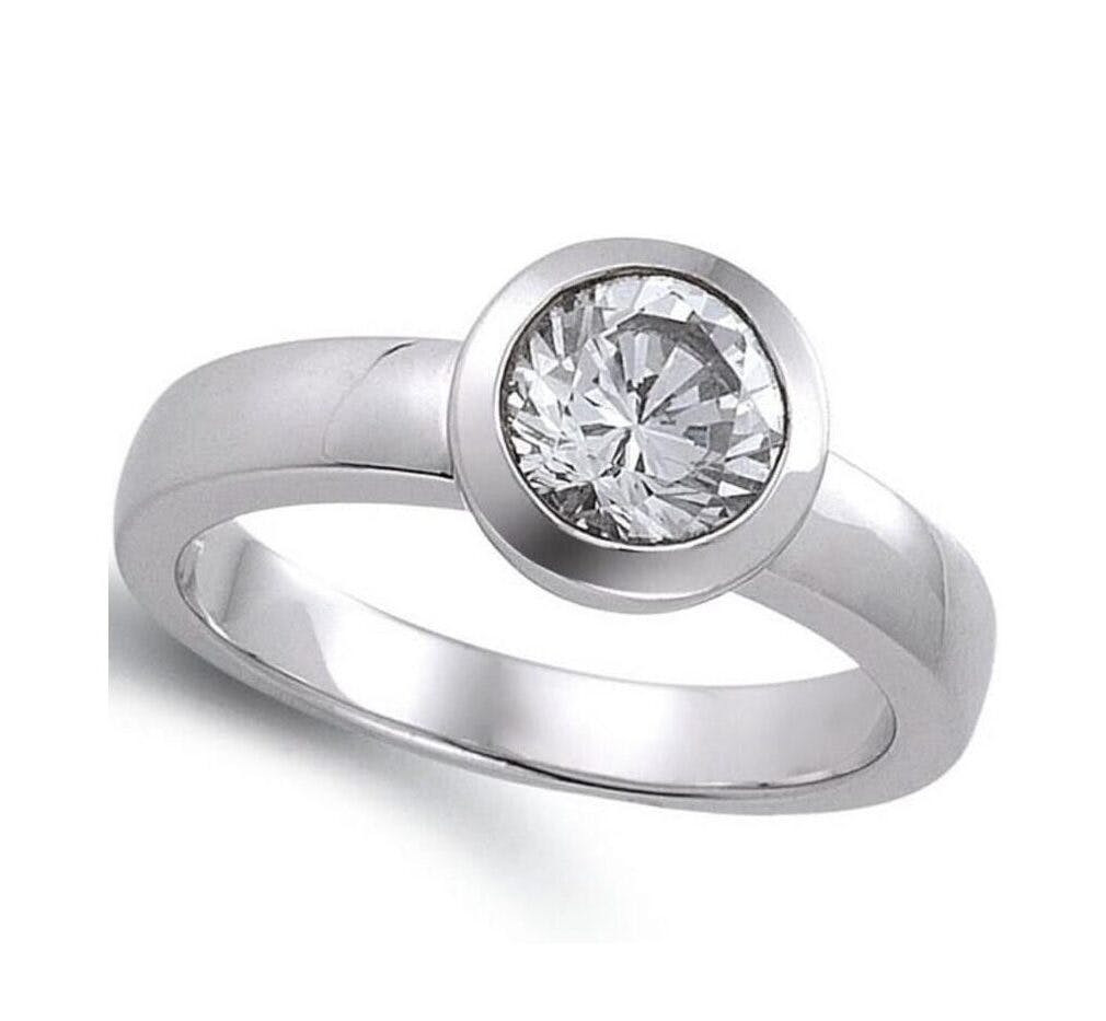 Anillo en plata 925 con circonita
