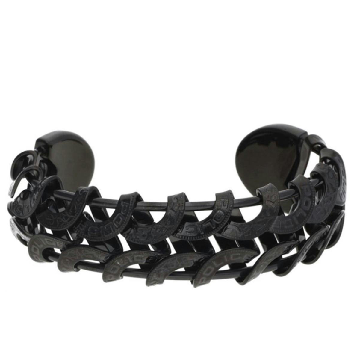 Pulsera de acero inoxidable Police negra