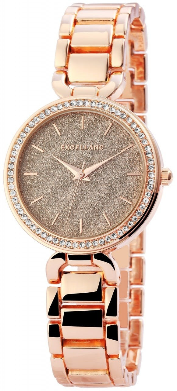 Reloj de mujer en metal con detalles de cristal