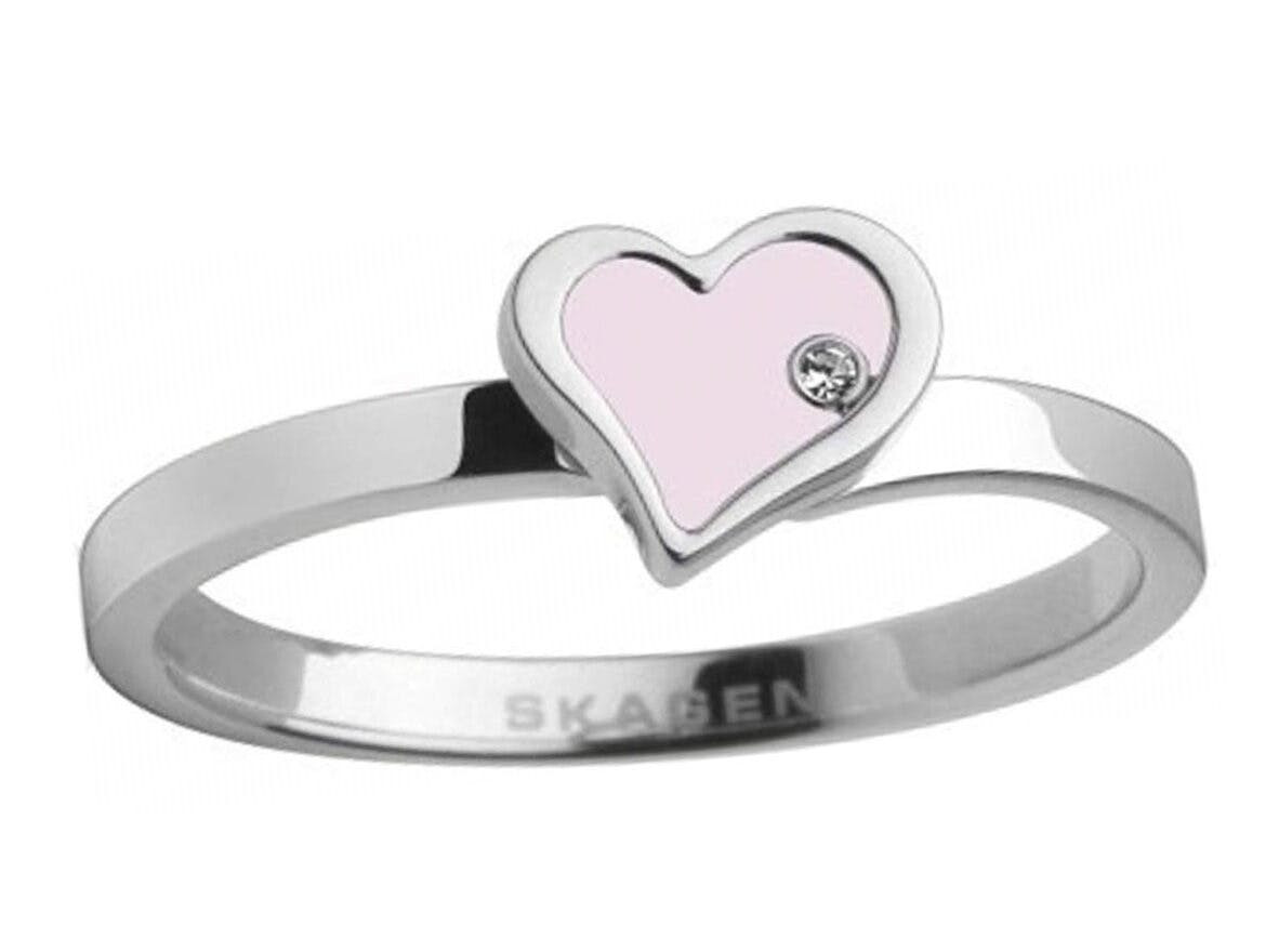 Anillo de acero inoxidable con cristal Swarovski