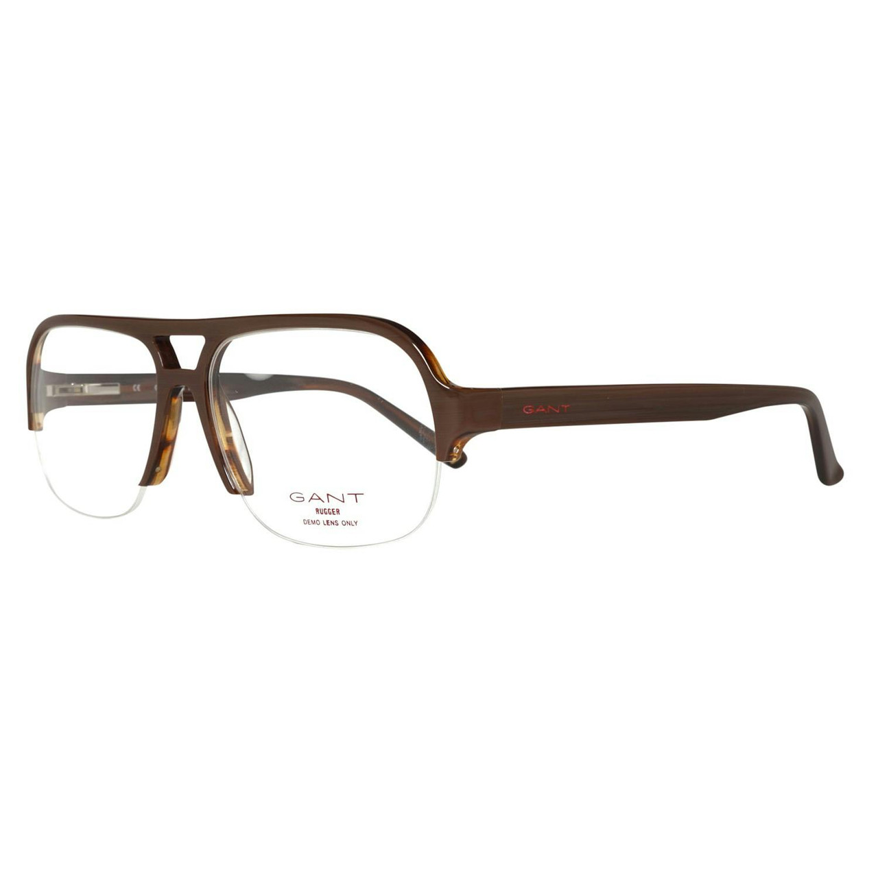 Montura óptica GANT semi-rim plástico marrón para hombre