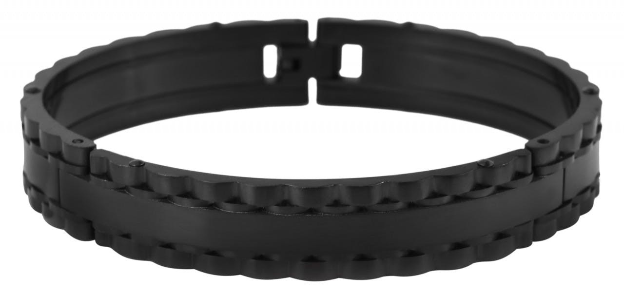 Stainless steel bracelet with clip clasp