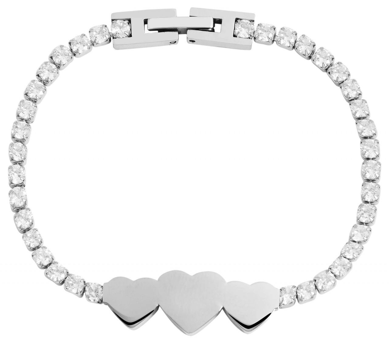 Pulsera de Corazones en Acero Inoxidable