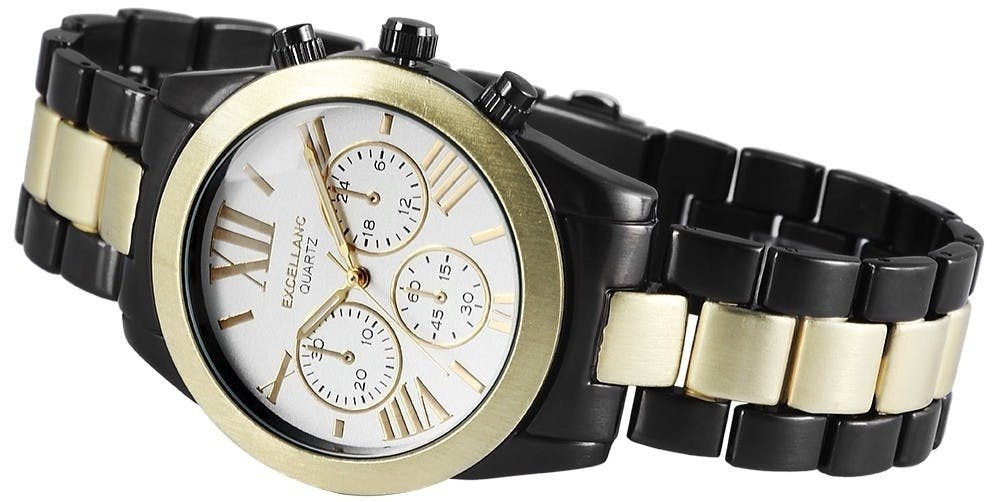 Reloj analógico de hombre con brazalete de acero inoxidable