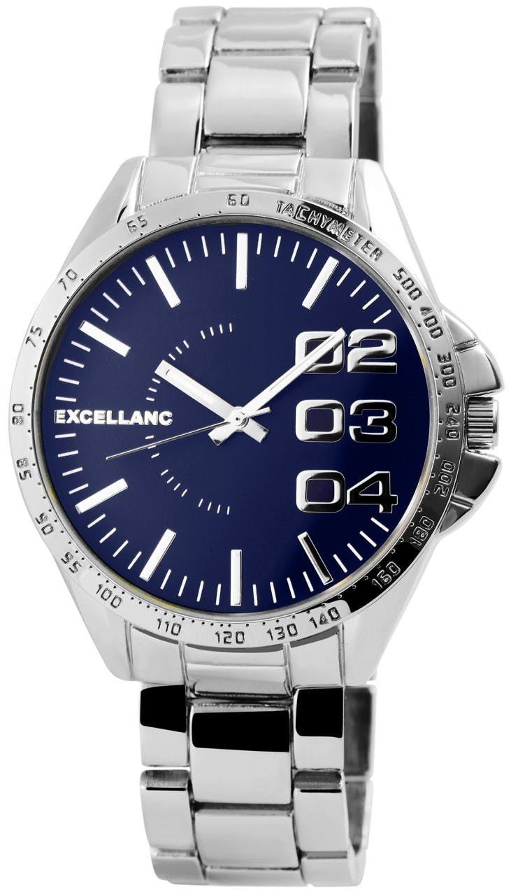 Men's watch with stainless steel bracelet