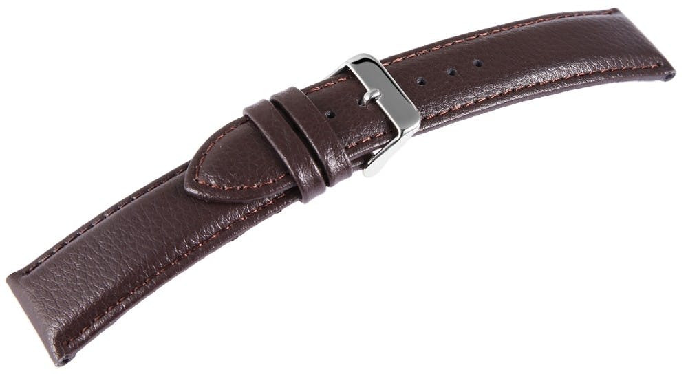 Correa de piel genuina marrón para reloj