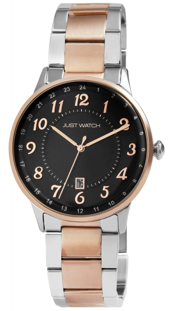 Reloj analógico de hombre en acero inoxidable con cristal mineral