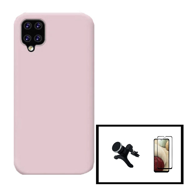 Kit: Tempered Glass Screen Protector + Liquid Silicone Case + Magnetic Car Mount for Samsung Galaxy A22 5G