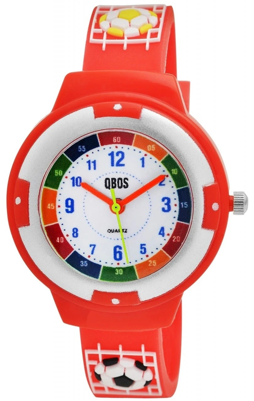 Reloj infantil analógico de silicona con motivos de fútbol