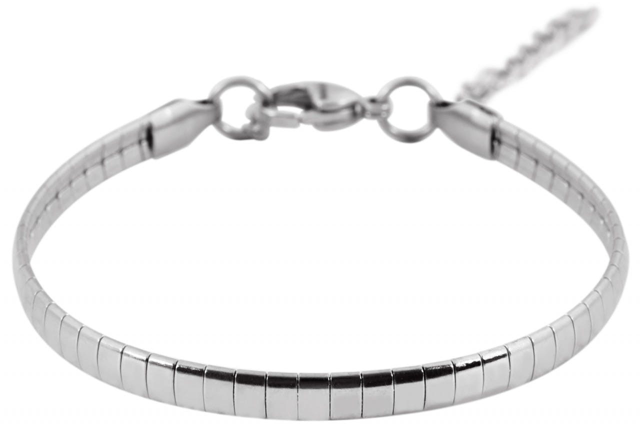 Pulsera de acero inoxidable con cierre mosquetón