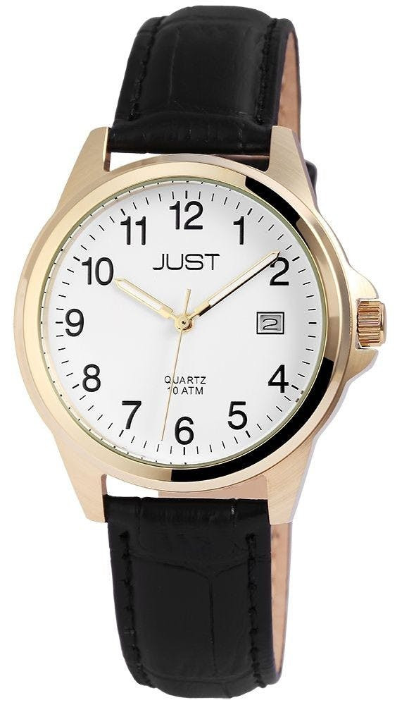 Reloj de hombre en acero con correa de piel genuina