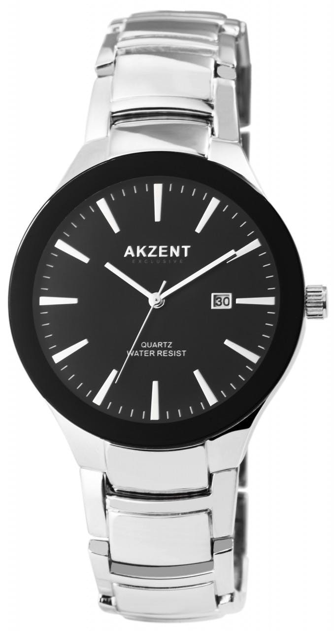 Reloj analógico de 3 agujas con pulsera de acero inoxidable