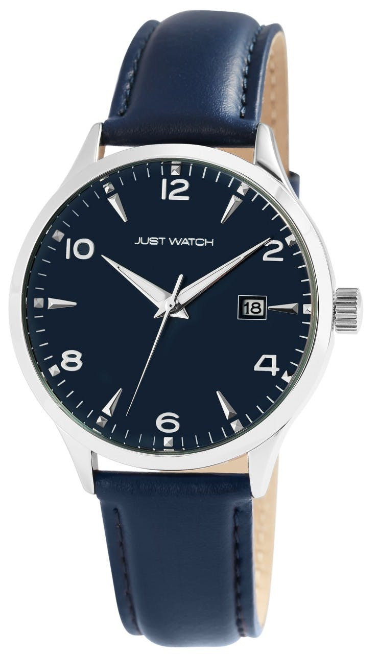 Reloj de pulsera analógico con correa de piel genuina