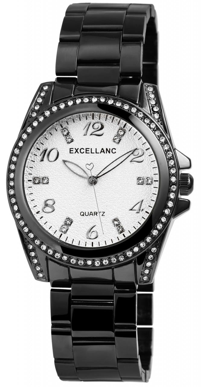 Women's watch with metal bracelet and sparkling details