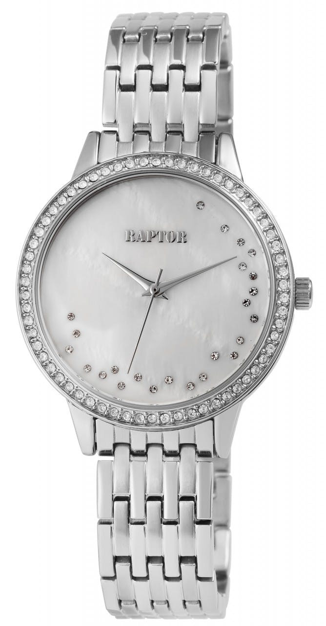 Reloj de pulsera Naima en acero inoxidable con piedras decorativas