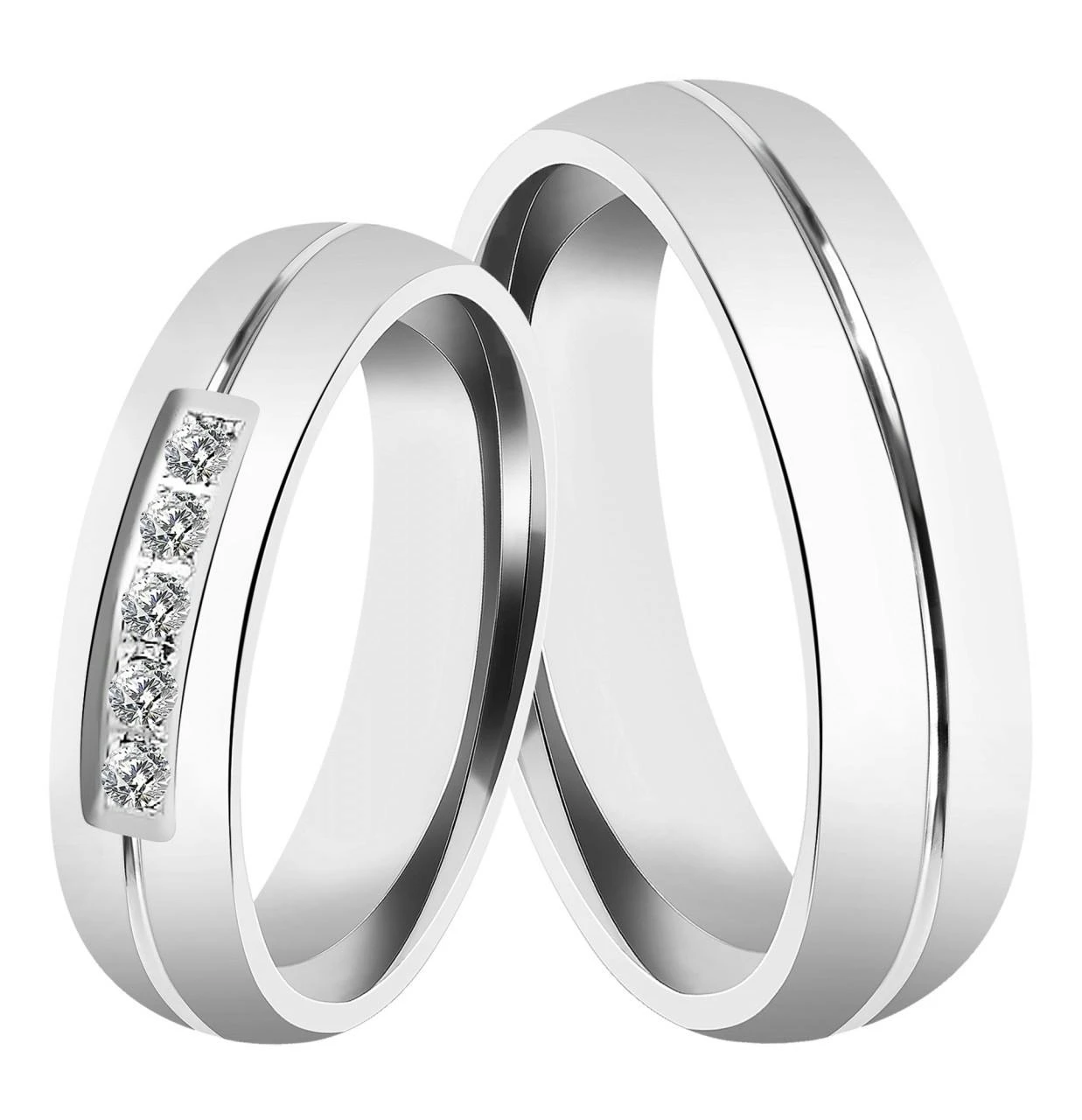 Anillo masculino de acero inoxidable acabado pulido