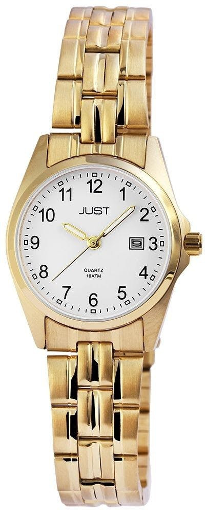 Just women's stainless steel watch with Miyota movement and date display