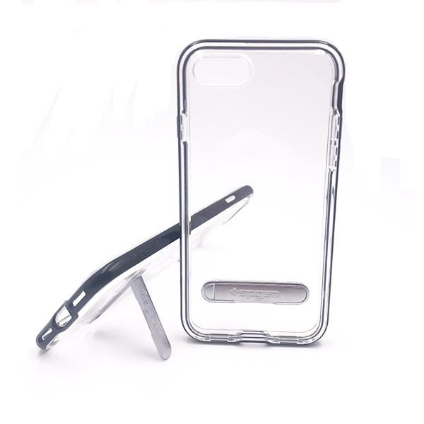 Funda transparente con bumpers reforzados y soporte para iPhone 7/8/SE 2020/SE 2022