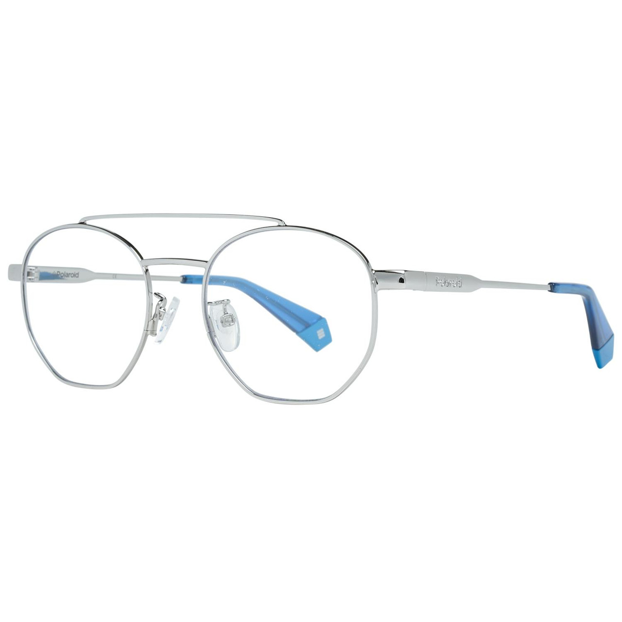 Montura óptica con clip y lentes polarizadas azules
