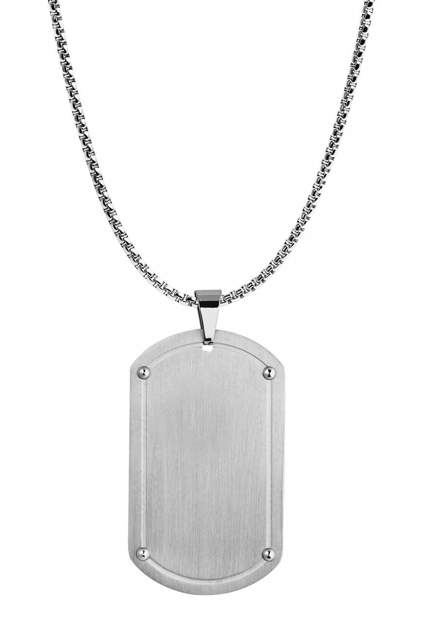 Collar grabable de acero inoxidable con patrón Venezia