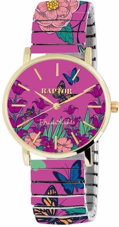 Reloj edición Frida Kahlo para mujer con brazalete de acero inoxidable