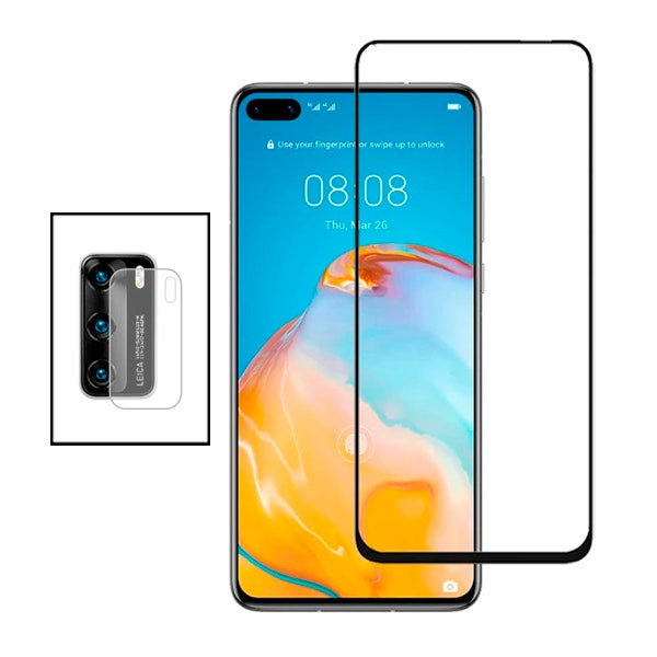 Película trasera y vidrio Full Cover para Huawei P40 Pro Curvado